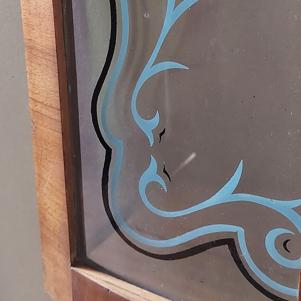 Reverse glass sign painting